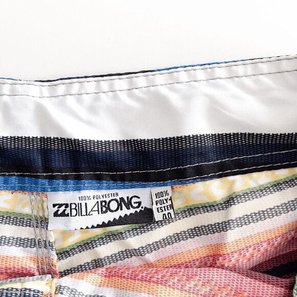 Billabong Mens Striped Hecho de Billabong Mexican Board Shorts Multi Size 40 - Picture 3 of 9
